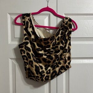 Leopard Print Sleeveless Tank Top
